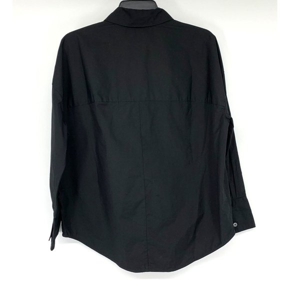 Everlane Shirt Black Oversized Poplin Button Down Long Sleeve NWT - Picture 9 of 12